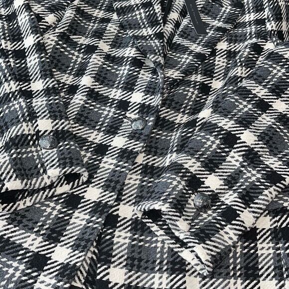Elie Tahari Jackets & Coats Black White Gray Boucle’ Wool Blend Blazer Large NWT - Picture 6 of 12